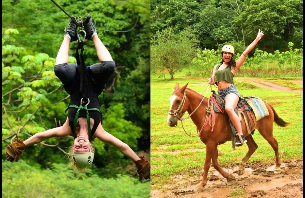 zipline + horseback