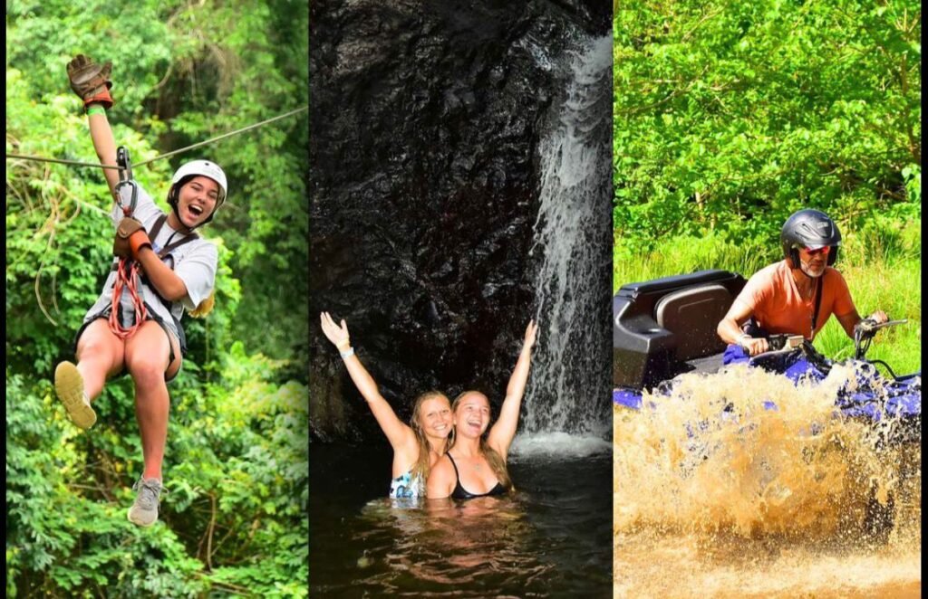 Private tours Jaco Costa Rica - zipline waterfall ATV adventure